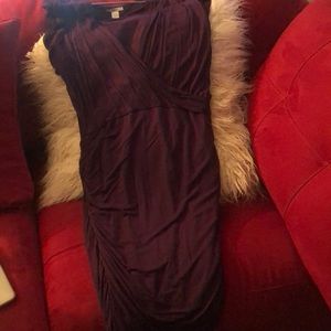 Xl rayon beautiful dress dark purple/plum color